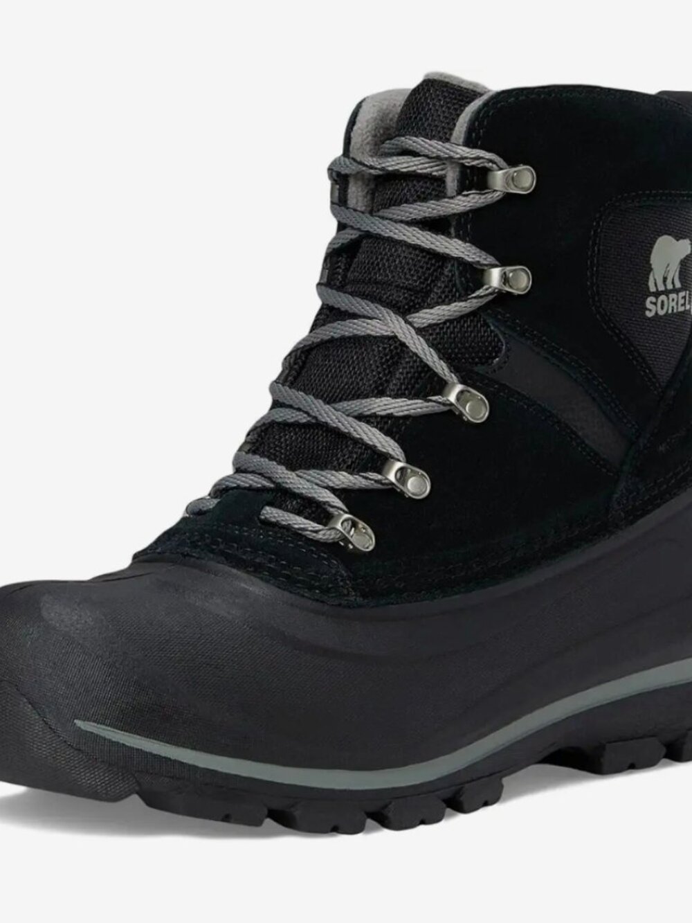Sorel Buxton Lace Snow / Duck Boot Black Quarry Men's Size 11 NEW NM2737-010